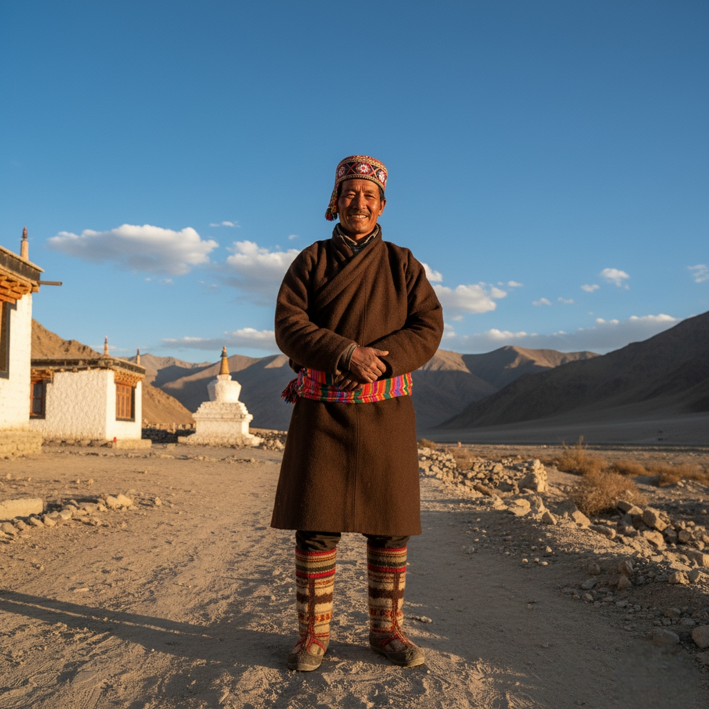 Goncha Traditional Dress in Ladakh